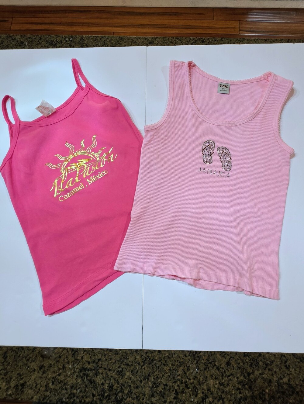 Destination Tank Tops (2) Womens M/L Jamaica & Isla Passion Cozumel Mexico READ